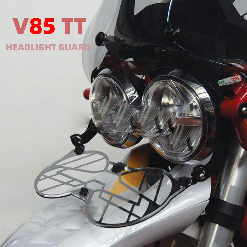 

NEW Motorcycle V85TT For Moto Guzzi V85 TT Folding Headlight Guard Protector Grill Double Protection