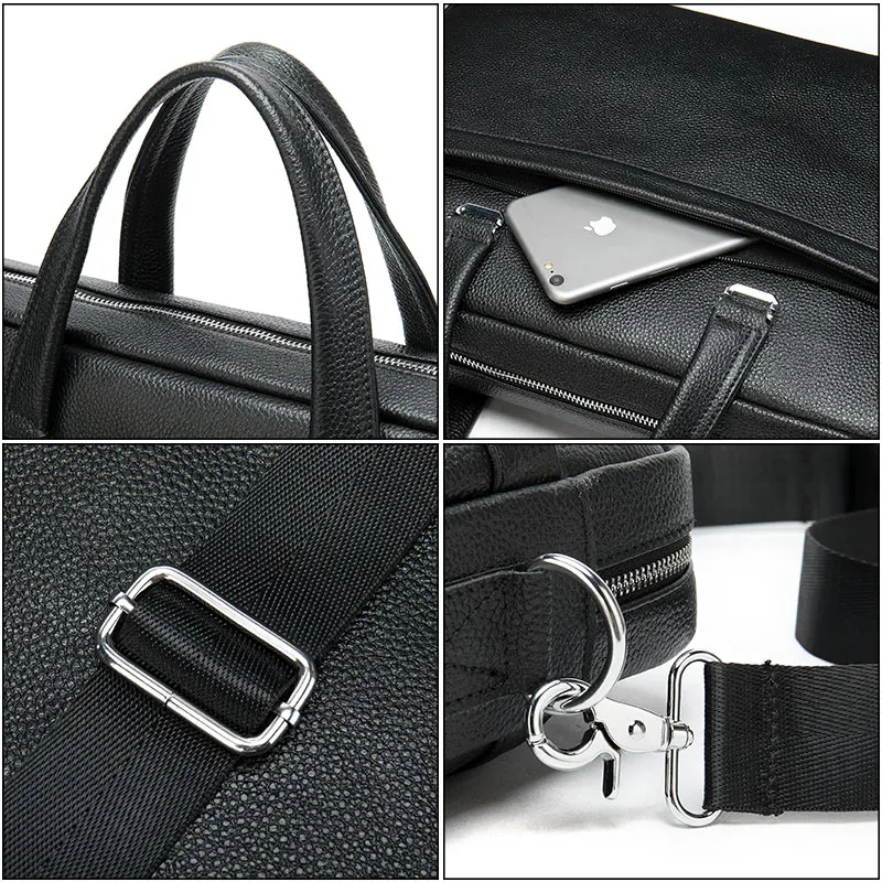 MVA Bag Men\'s Briefcase Genuine Leather Laptop Bag Men Leather Office Bags For Men Handbag Business Bag For Documents Bags Male