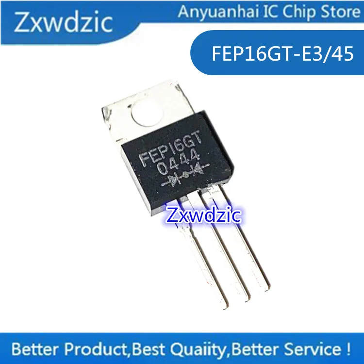 10pcs 100% New Imported Original   FEP16GT  FEP16GT-E3/45   TO-220  Ultrafast Recovery Power Rectifier  16A 400V