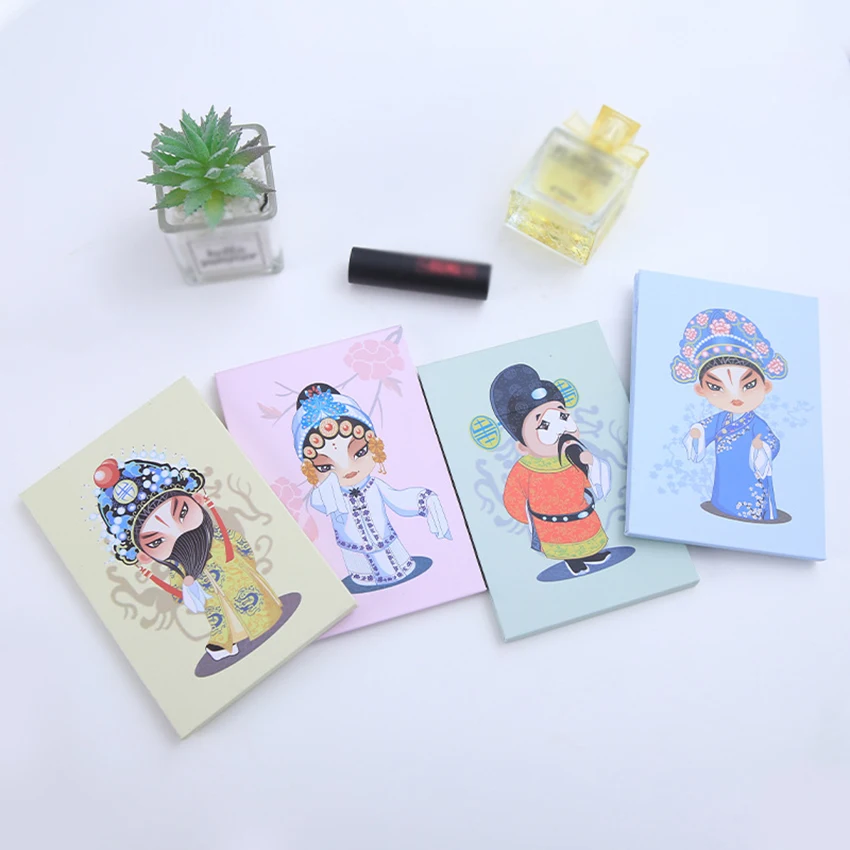 Sáng Tạo Hoa Văn Kinh Kịch Vanity Mirror Gấp Di Động Máy Tính Để Bàn Gương Trang Điểm Bỏ Túi Phối Gương Bé Gái Đựng Mỹ Phẩm Dụng Cụ