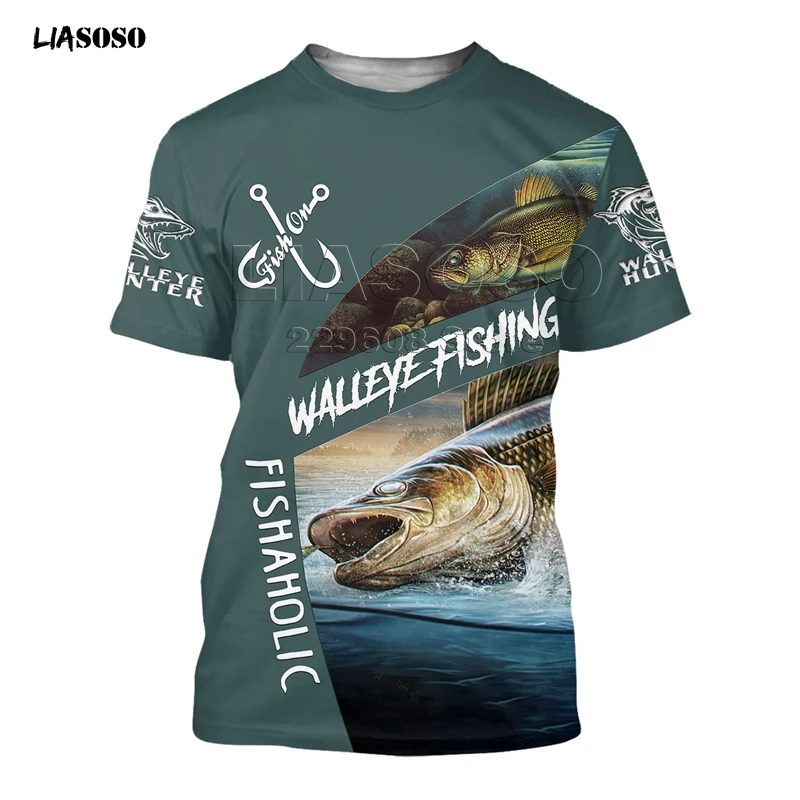 3D print Fishing Fishing Carp Hunter Short Sleeve Sweater fishing gear Hoodie Pullover Beach Pant Fish scale T-shirt Sportswear