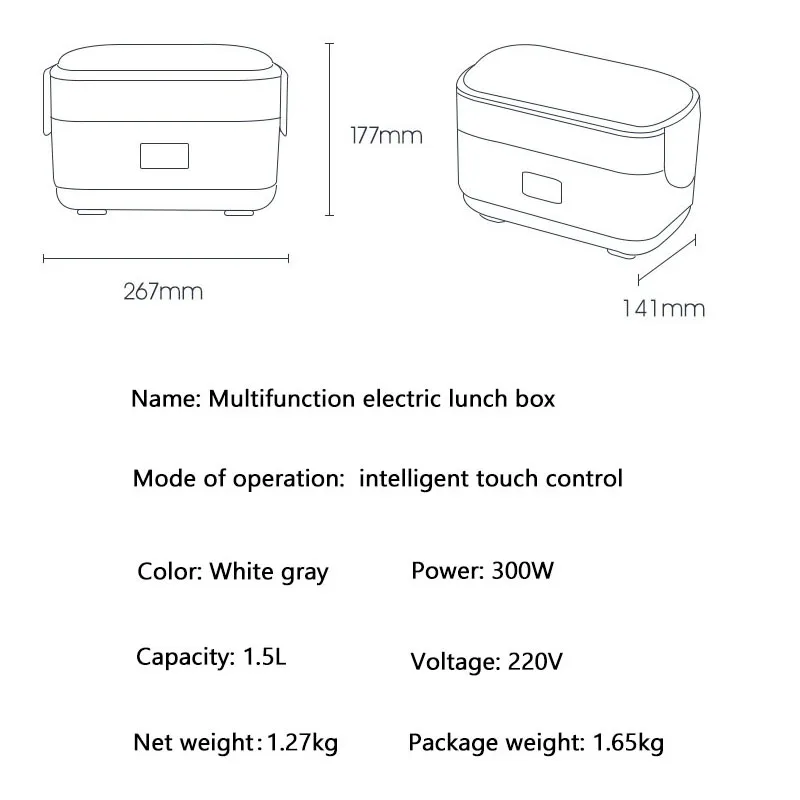 1.5L elektryczne pudełko na Lunch wielofunkcyjny ryżowar podwójna izolacja liniowa ze stali nierdzewnej przenośny parowy pojemnik na Lunch 220V
