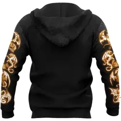 Sudadera con capucha dragón 3D Harajuku – estilo cosplay casual
