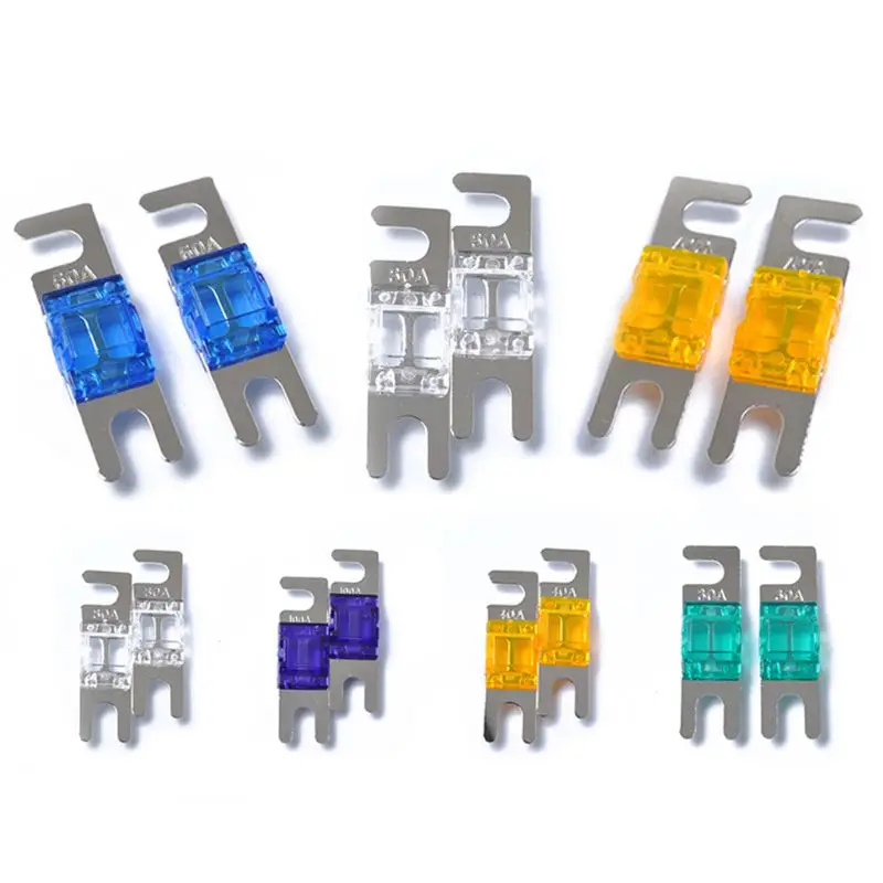 5Pcs/Set 30/40/60/80/100A Nickel Plated Car Stereo Audio 32V AFS Mini ANL Fuses Auto Stud Fuses Circuits Protection Fuse