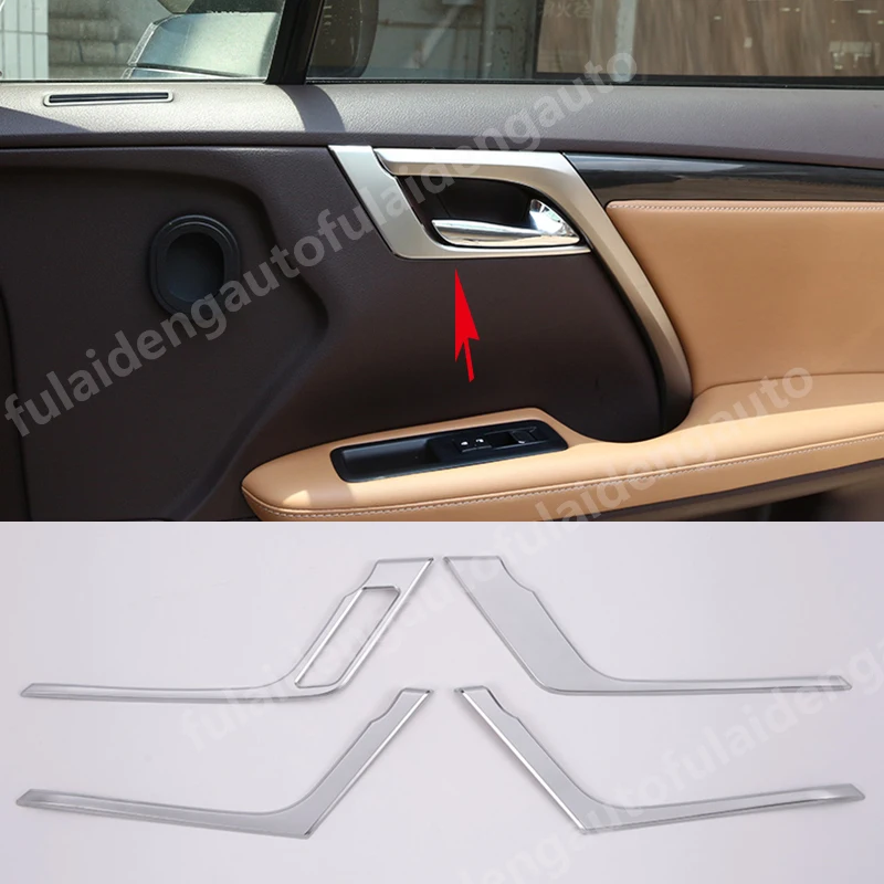 4pcs ABS Matte Chrome Inner Door Handle Bowl cover Trim For Lexus RX350 RX450H 2016-2019 Moulding Car Accessories