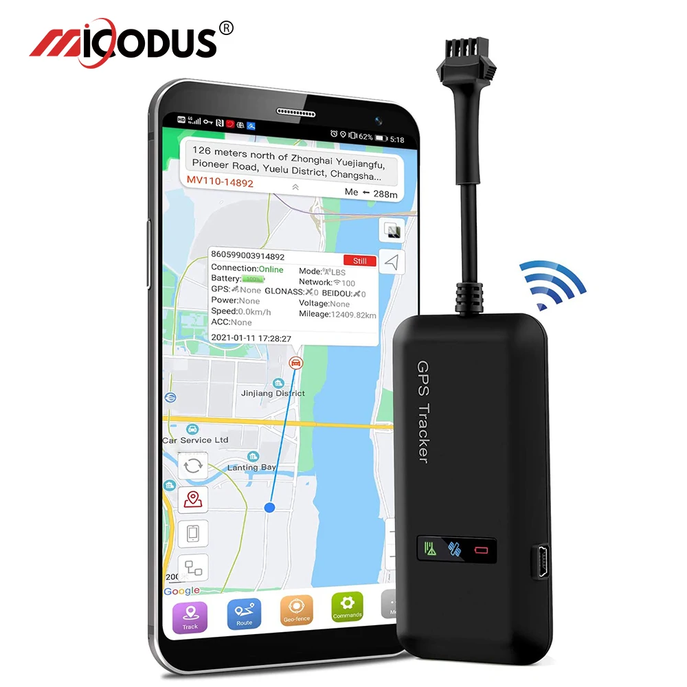 Mini rastreador GPS para coche MV110 GT02D, rastreador de vehículos, alerta de movimiento Geofence, rastreador de seguimiento en tiempo real, rastreador de 12-36V, aplicación Web gratuita