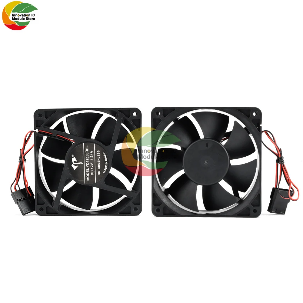 12038 12V Industrial Cooling Fan Cooling Temperature Control Fan Suitable for Ant S7 S9 L3+T9+ S9i S17mining Machine Cooling Fan