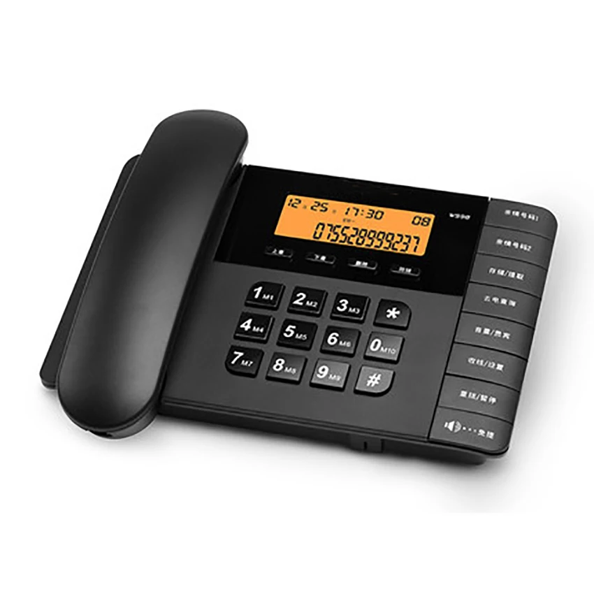 Corded Phone Telephone Landline with Speakerphone, Caller ID, Adjustable Volume & LCD Brightness, Clock for Office Home Hotel