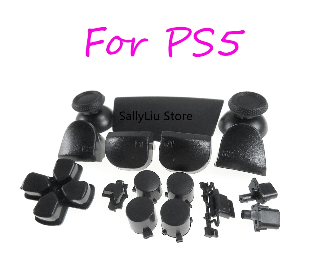 1set Full Set tasten Joysticks caps D-pad R1 L1 R2 L2 Richtung Key ABXY ButtonsFor Sony PS5 controller