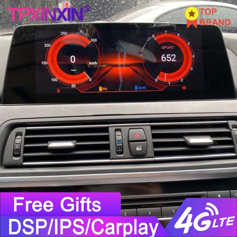 

Wireless Carplay 8+256G For BMW 6 Series 6GT M6 F06/F12 Android Car GPS Navigation Auto Stereo Headunit Multimedia Player 4G LTE