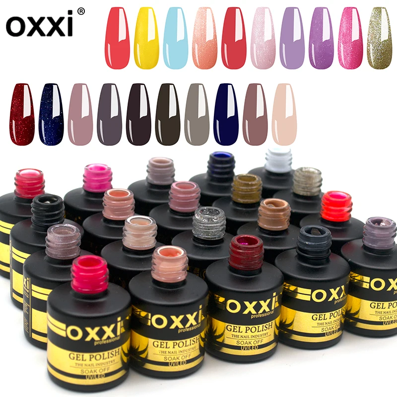 oxxi 60Colors Semi-permanent uv Varnish 8ml Soak off Gel Nail Polish All for Manicure Hot Sale Gel Varnishes for Nails New Paint