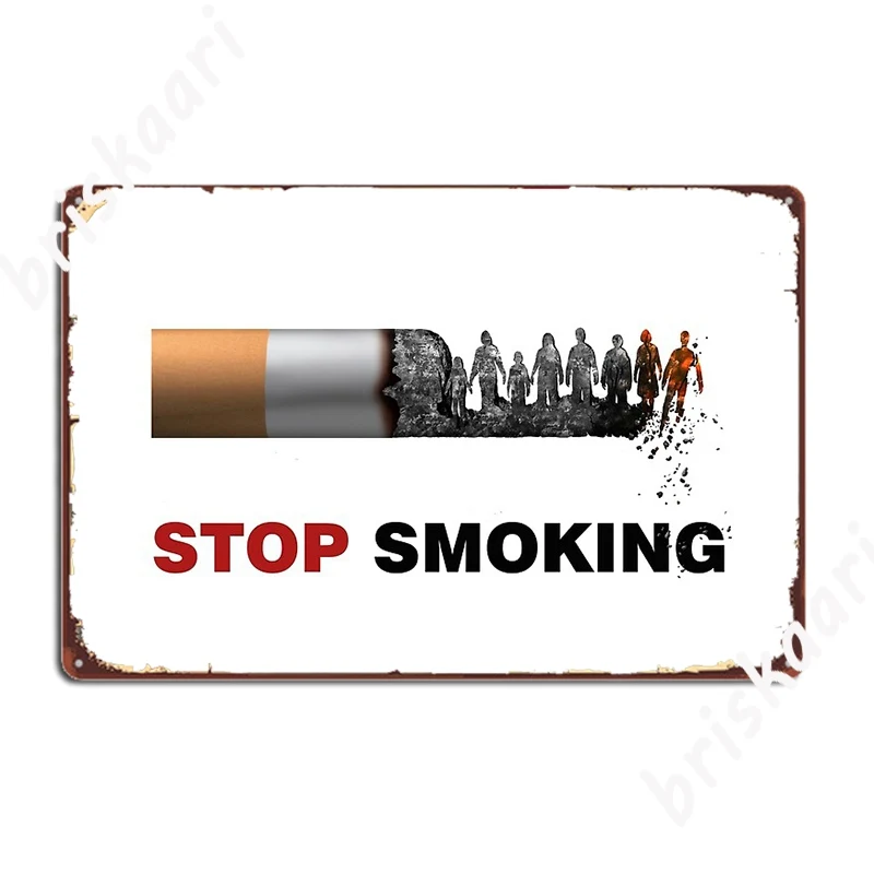 Smoking Stop Smoking No Smoking Cancer Death No Smoking Day Metal Sign Retro Garage Decoration Wall Tin sign Posters