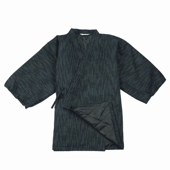 Jinbei Japanese Kimono Haori Men Quilted Home Clothes Semi-wrapped Warm Japan Style Cotton Asian Cloth Yukata Pajamas Sets