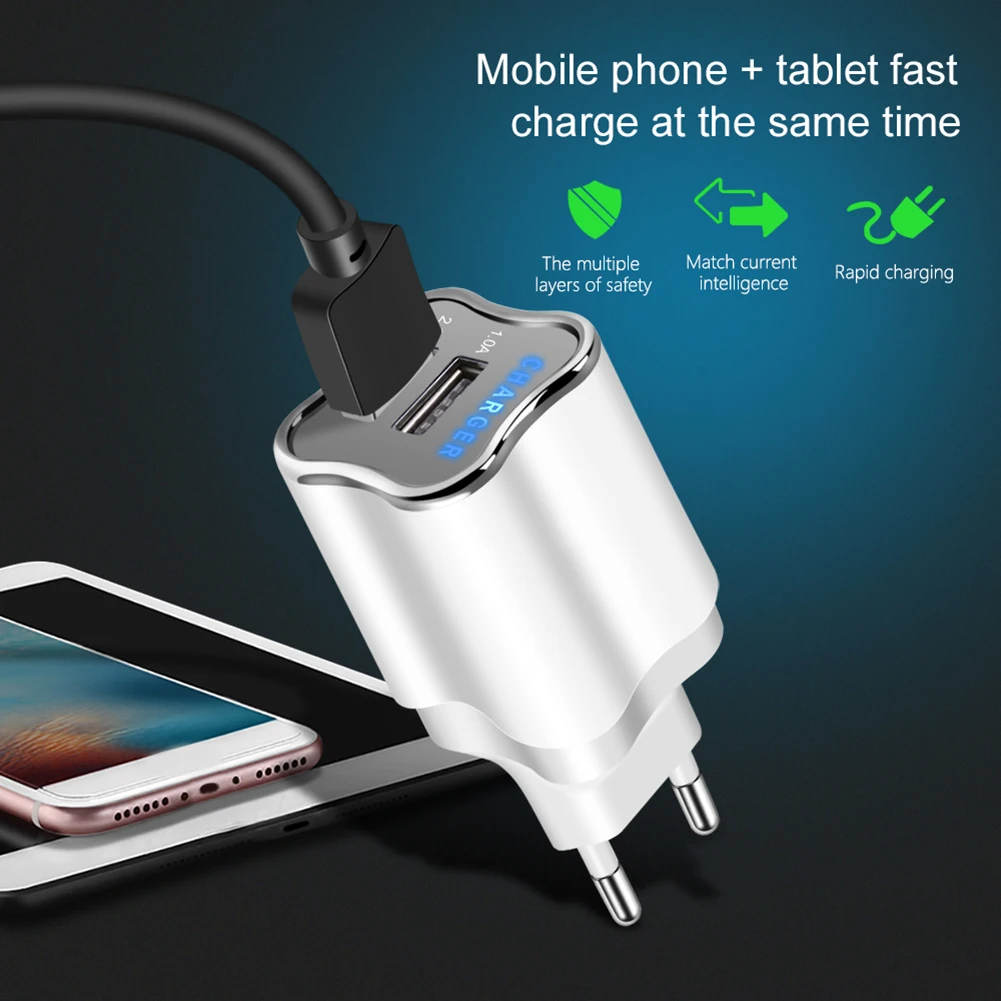 Travel Portable 5V 2.1A podwójne porty USB ładowarka zasilacz do iphone'a sam-sung