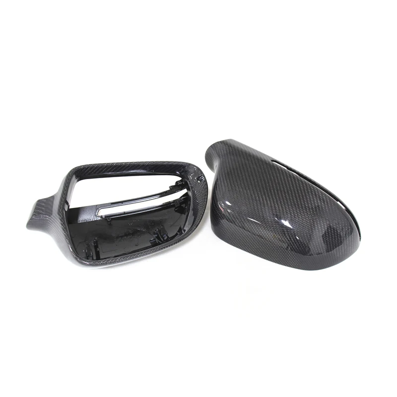 09 For Audi A4 B8 A3 S3 Q3 RS3 A5 A6L RS6 A8L S8 Without Turn Light Signal Replace ABS+Carbon Fiber Side Rear View Mirror Cover