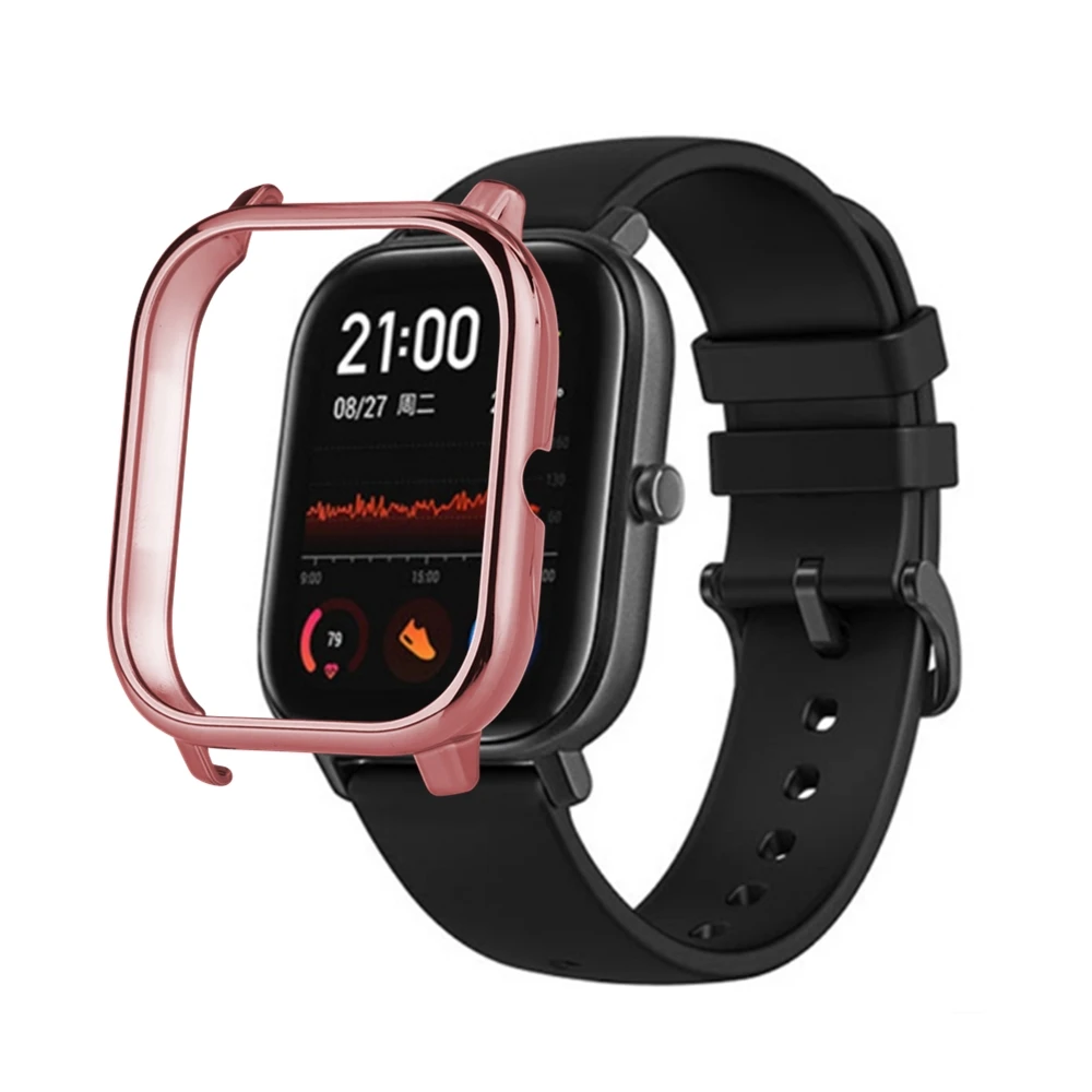 Huami Amazfit GTS 보호 프레임용 PC 커버 케이스, 샤오미 Amazfit GTS 스마트 워치용 전기 도금 보호 케이스 쉘