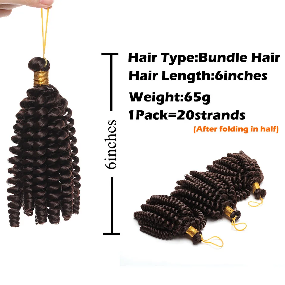 My-Lady Synthetic 6inches Bundle Hair Deals Extensions For Afro Woman Party Daily Soft African Curls Strand Curly Brazilian