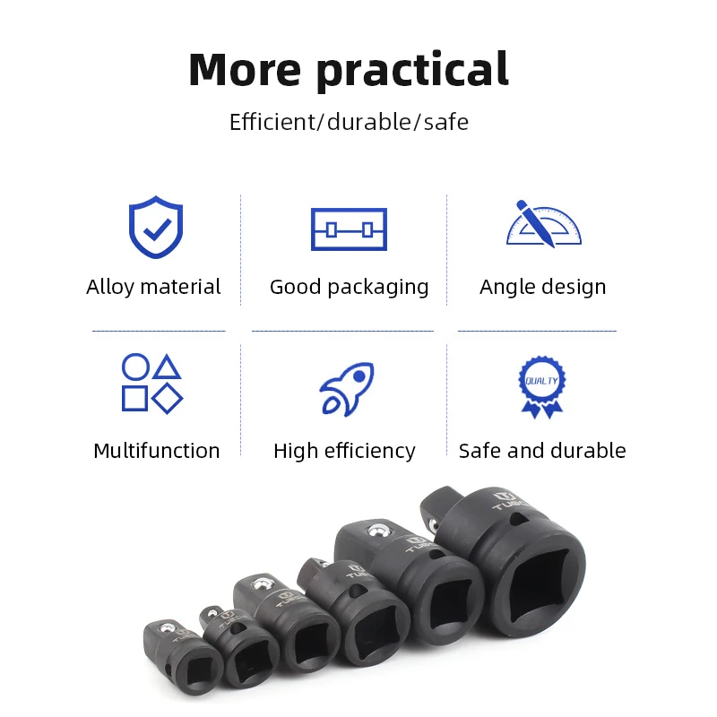 Mini Socket Wrench Socket Converter Adaptor Hand Tool Set 1/4 1/2 3/8 3/4 Sleeve Adapter Wrench for Pneumatic Impact Wrench