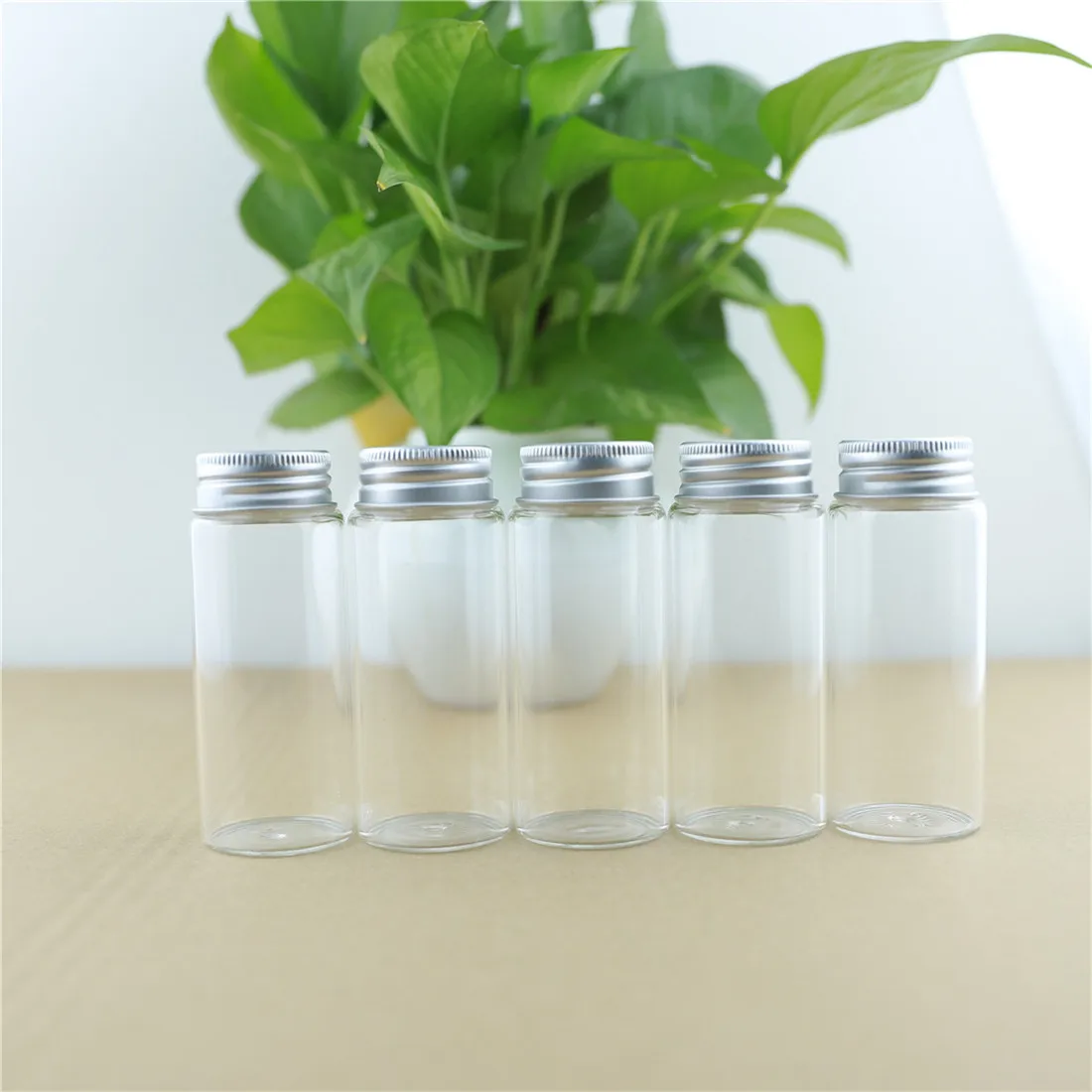 6 Pieces 37*90mm 70ml Glass Jar mini Test Tube Empty Jar Container Candy BOTTLES Glass Bottle Vial Spice Storage Jars Containers