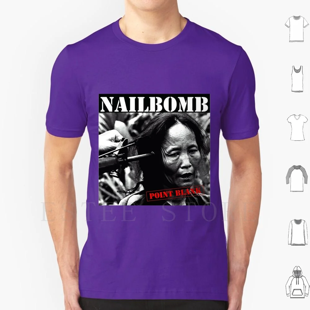 Nailbomb-Point Blank T Shirt DIY Big Size 100% Cotton Nailbomb Thrash Metal Sepultura Anthrax Vietnam War Death Metal