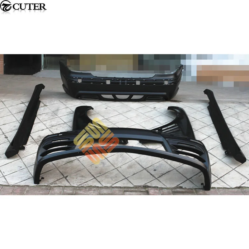 W220 S320 S350 Car Body Kit Frp Unpainted Front Rear Bumper Side Skirts for Mercedes Benz W220 S500 Wald Body Kit 01-05