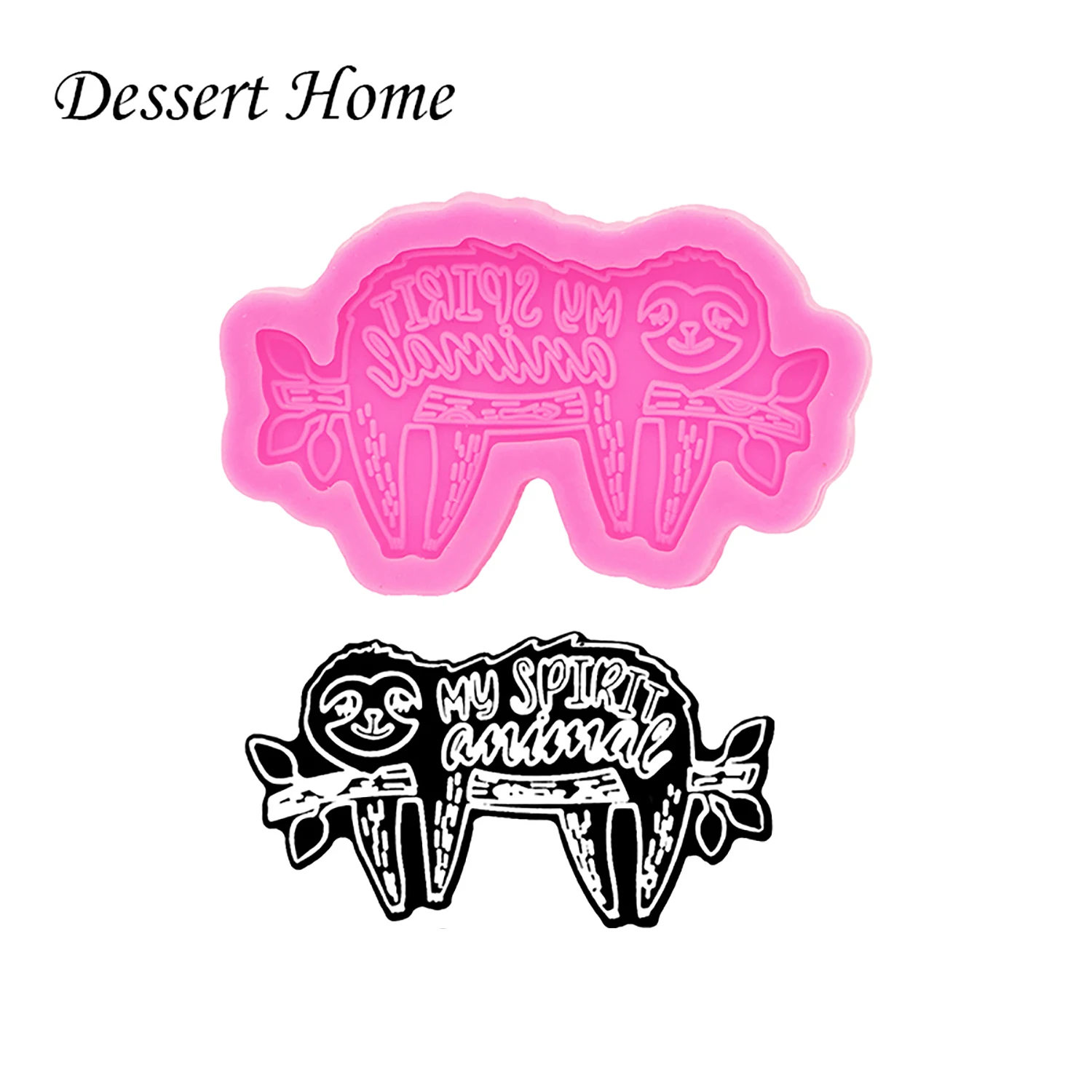 DY1044 Shiny Sloth Resin Keychain Mold, Crafts with Epoxy Art Diy Chocolate Fondant Cake Decoration Silicone Mold