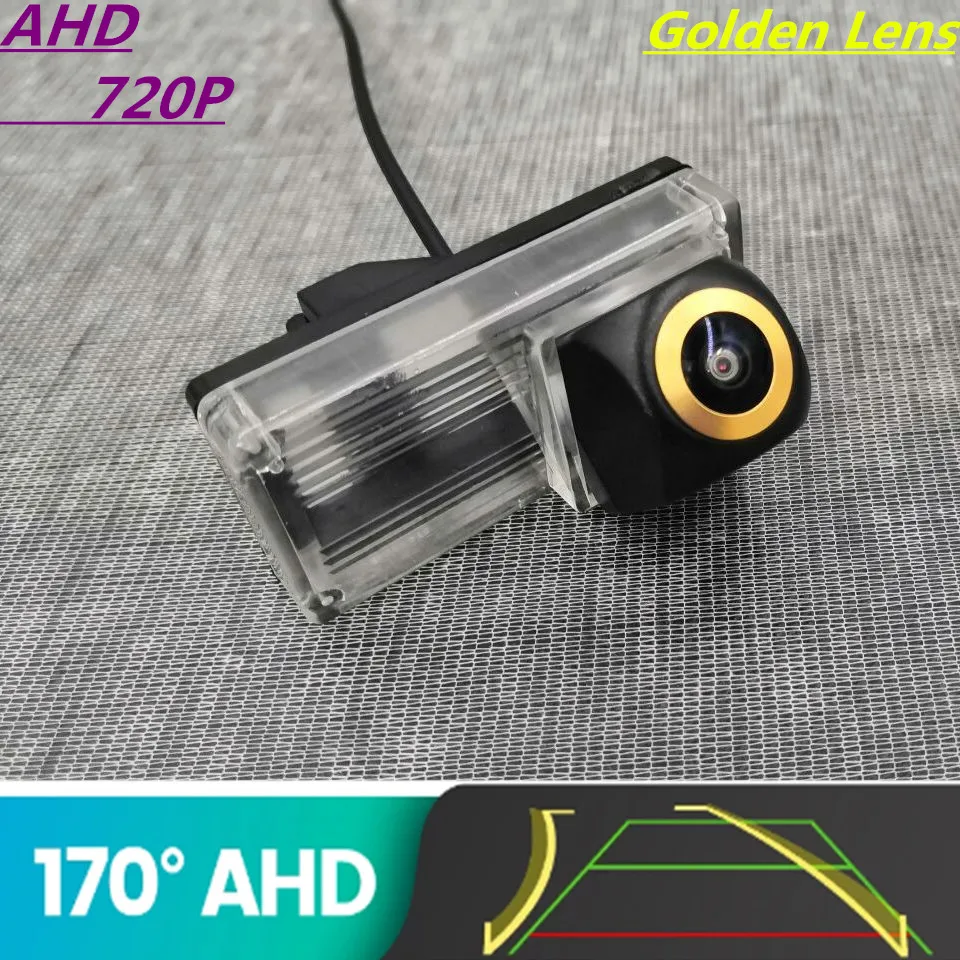 

AHD 720P Golden Lens Trajectory Car Rear View Camera For Toyota Land Cruiser Prado 1998-2014 Reiz 2008-2009 Vehicle Monitor