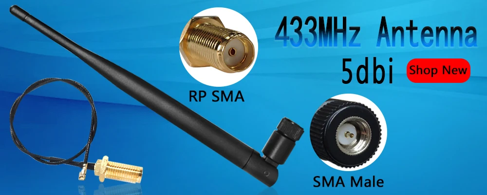 GWS Großhandel 5 Stück 868MHz Antenne 5dBi SMA-Buchse 915MHz LoRa Antenne PBX IoT Modul LoRaWAN Signalempfänger Meshtastic Antenne – Detail 2