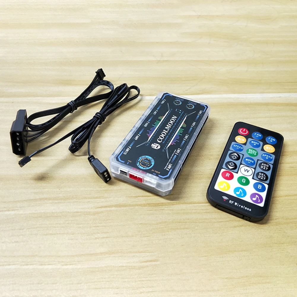 

RGB Fan Controller 12cm Remote Control Computer Case 12V PC Cooling Chassis Fan Computer Water Cooling System Waterblock
