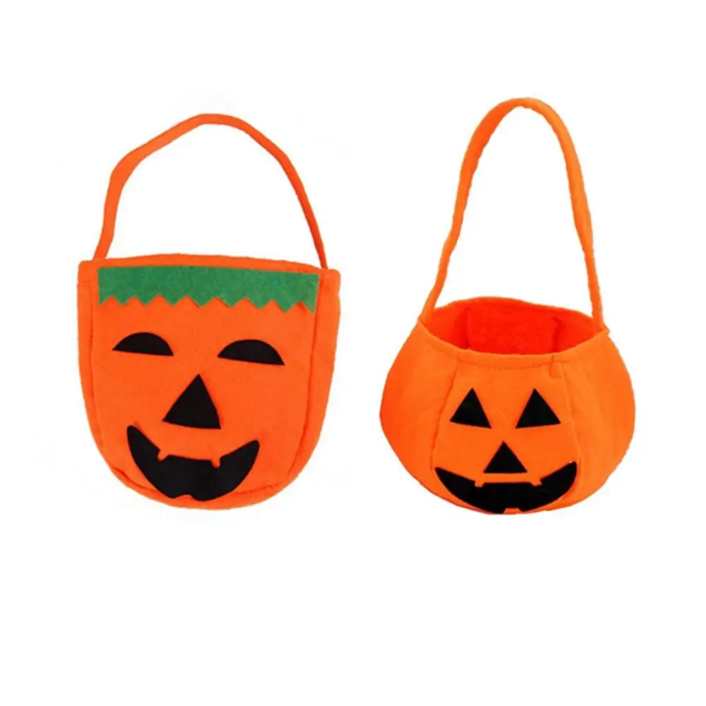 12-15cm Halloween Pumpkin Bag Portable Props Stereo Non-woven Bag Candy Bag Halloween  Day Gift Pumpkin Backpack Shoulder Bag