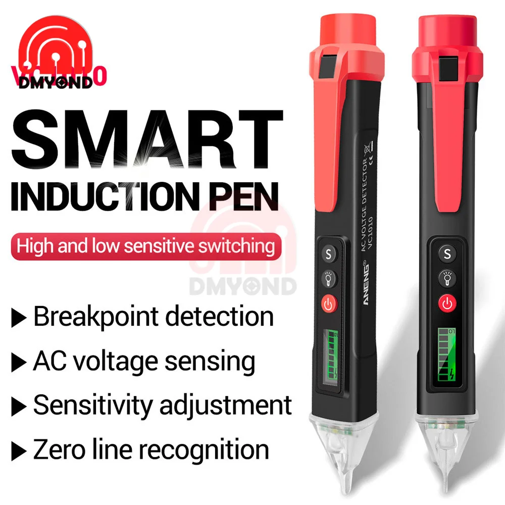 VC1010 rilevatore di tensione Smart Tester di tensione senza contatto Pen Meter 12-1000V corrente sensore elettrico Test matita indicatore di