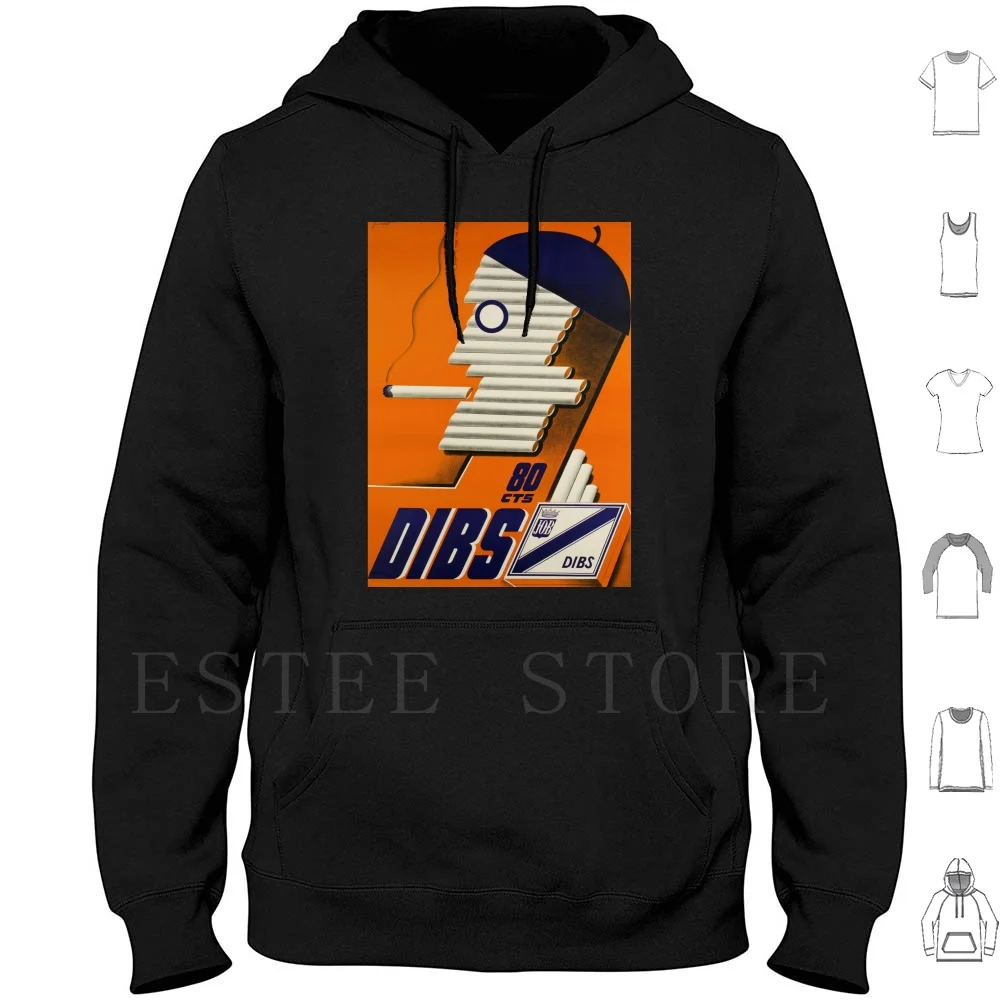 Noel Fontanet-Cigarettes Dibs , 1932 , Art Deco Poster Hoodie Long Sleeve 1920 1930 1920S 1930S Art Art Art Art Artwork Art