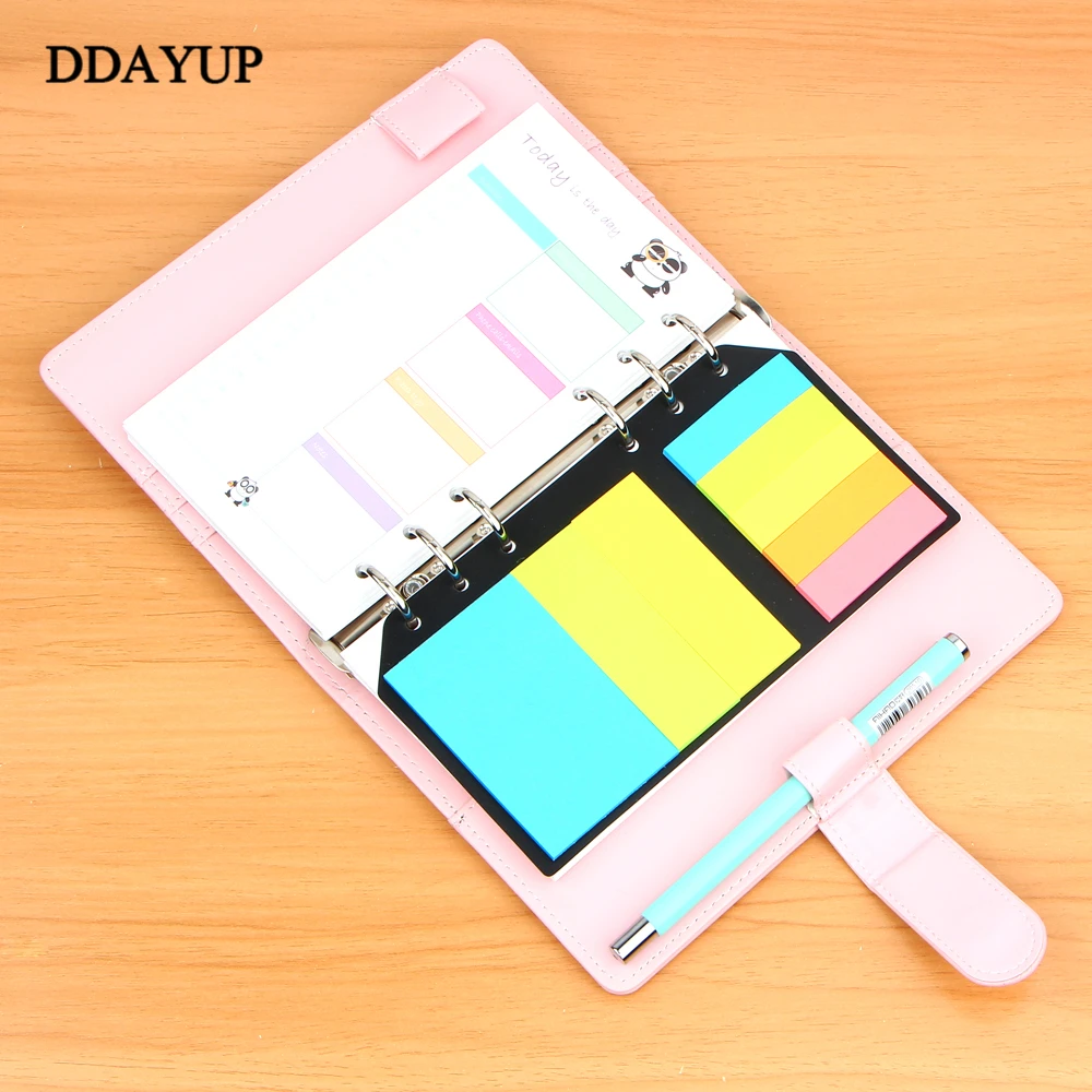 5 Color Cute 120 Pages Plastic Sticker  Bookmark Point Marker Memo Flags Sticky Notes Office School Stationary