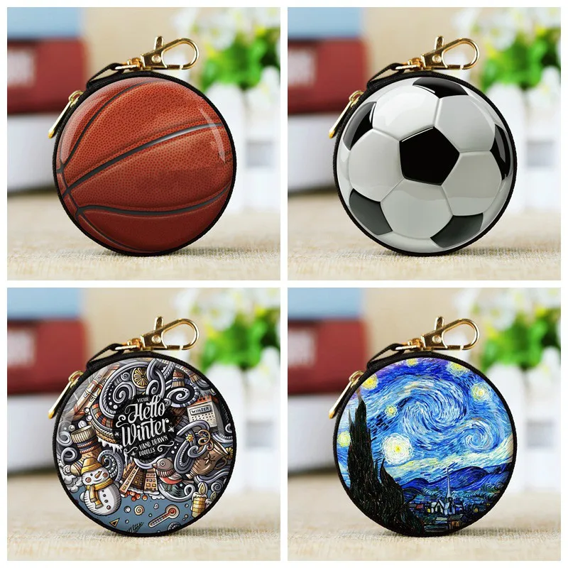 Zero carteira caixa de presente criativo futebol basquete esportes brinquedo bolsa moeda porte monnaie femme mini saco pochette cartera