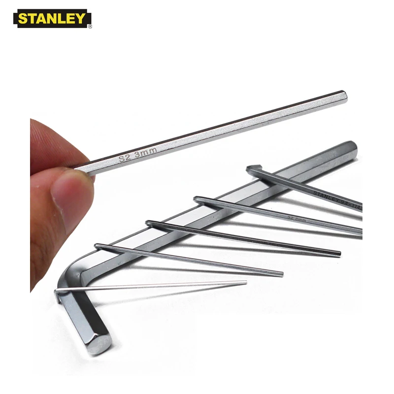 Stanley 1 pcs mm hex type extra long align arm key 1.5mm 2mm 2.5mm 3mm to 7mm 8mm 10mm allen keys wrench flat torque hexagon S2