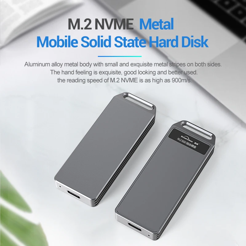 Portable m.2 SSD case usb 3.1 Support pcie NVME/NGFF support Hard Drive Case SSD enclosure 2230/2242 high speed Solid Disk Case