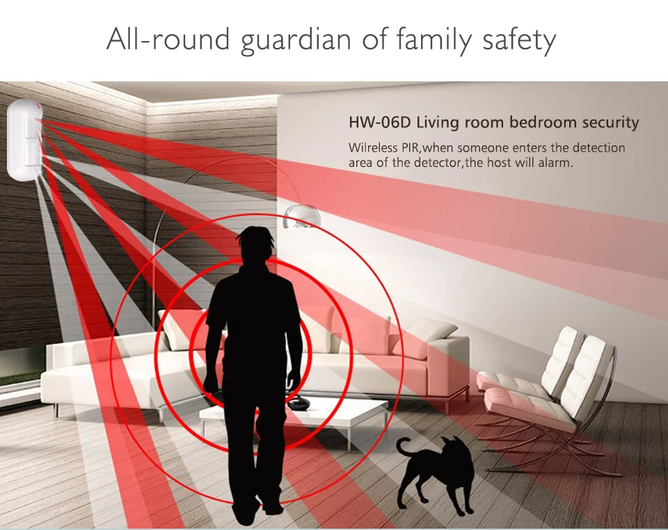 1/2/4/6/8/10Pcs Wolf-Guard Wireless PIR Detector Dual Pet Immune Motion Sensor Sensitive for Home Alarm Burglar Security System