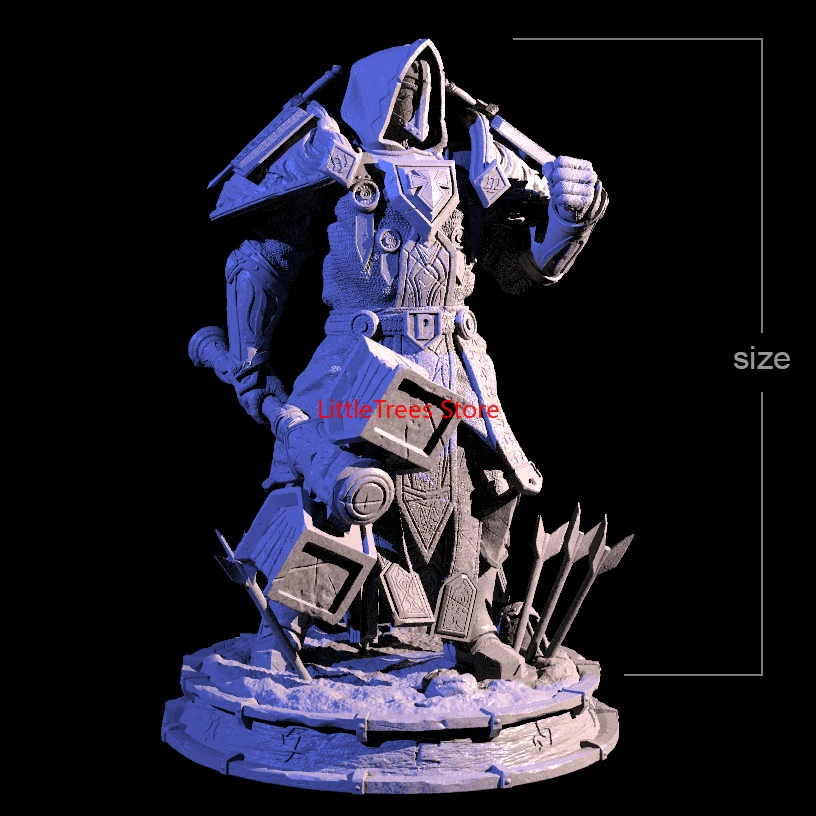 1/24 75mm 1/32 56mm Resin Model Game Warcraft Soldier Figure Unpaint No Color RW-010