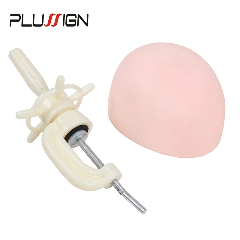 Silicon Ventilating Hand-Woven Half Head With Table Clamp Mannequin Head With Stand White Color Top Quality S L Two Size Head