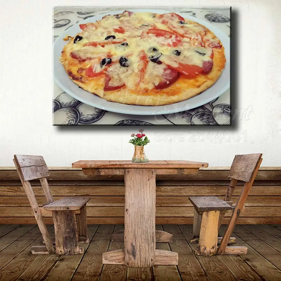 Ever Moment Canvas Diamond Painting Pizza Square Resin Stone Dining Decoration Christmas Gift Food Drills Wall Picture ASF2386