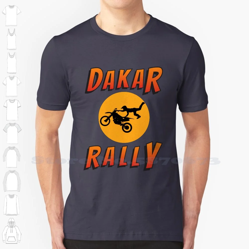 Rally 100% Cotton T-Shirt Car Desert Motorbike Paris Racing Off Road Paris Rally Race Speed Brave Desert Logo Trending Rally