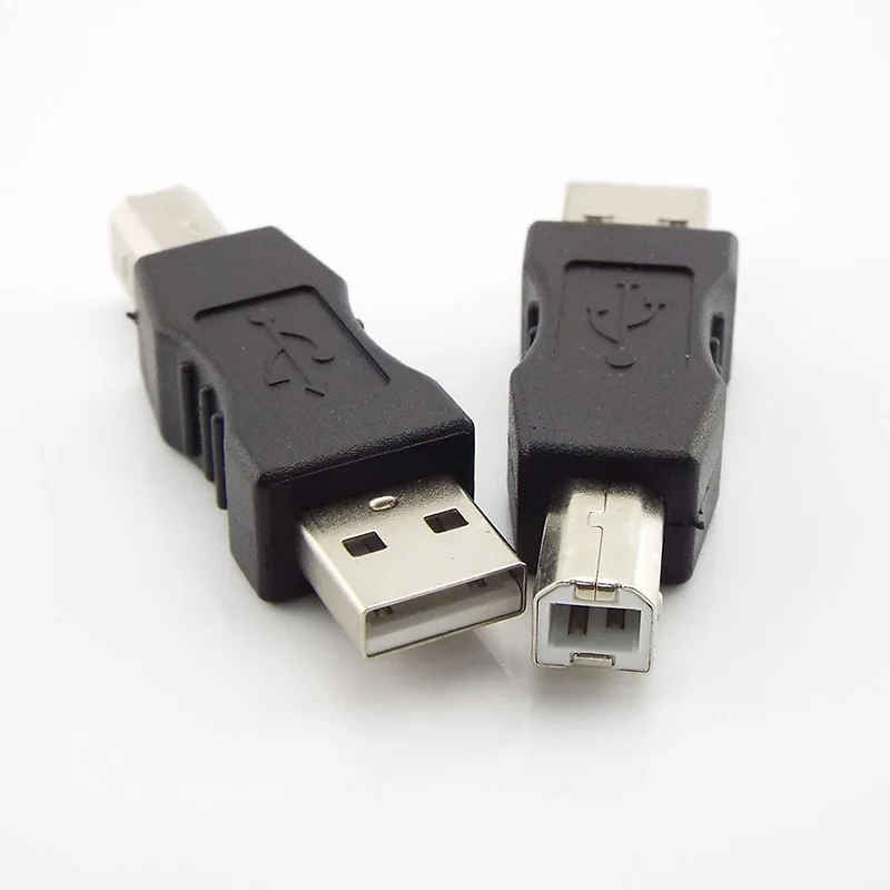 2 szt. Adapter elektronika USB 2.0 typ A żeńskie do typu B męskie złącze konwertera wtyk męski na żeński drukarka, skaner Adapter