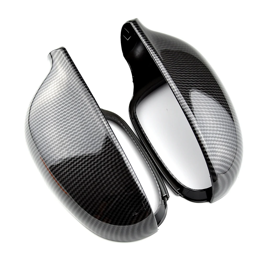 Black Side Wing Mirror Cover Caps For Volkswagen Golf MK5 GTI Jetta 5 Passat B6 B5.5 Sharan Golf Plus Variant EOS 2005 2006 2007