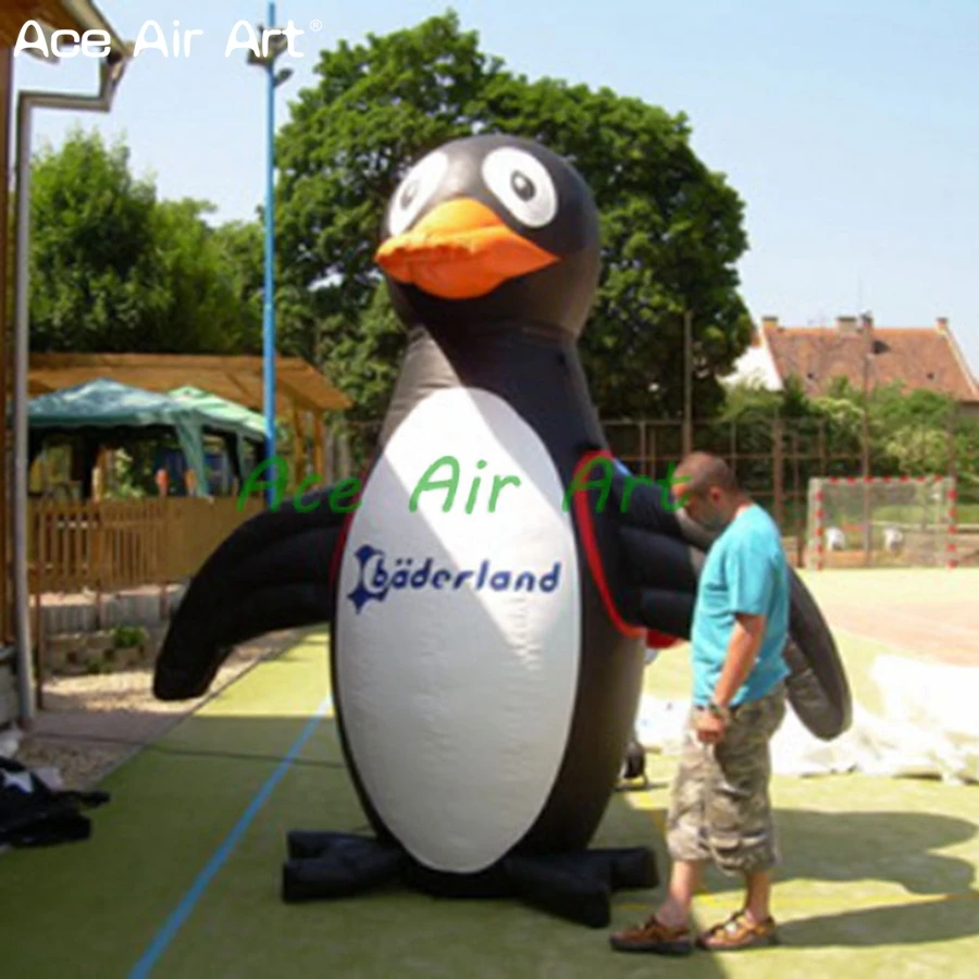 2.5/3/4m Wide Lovely Outdoor Inflatable Cartoon, Inflatable Animal Inflatable Penguin For Advertising/Event Exhibition