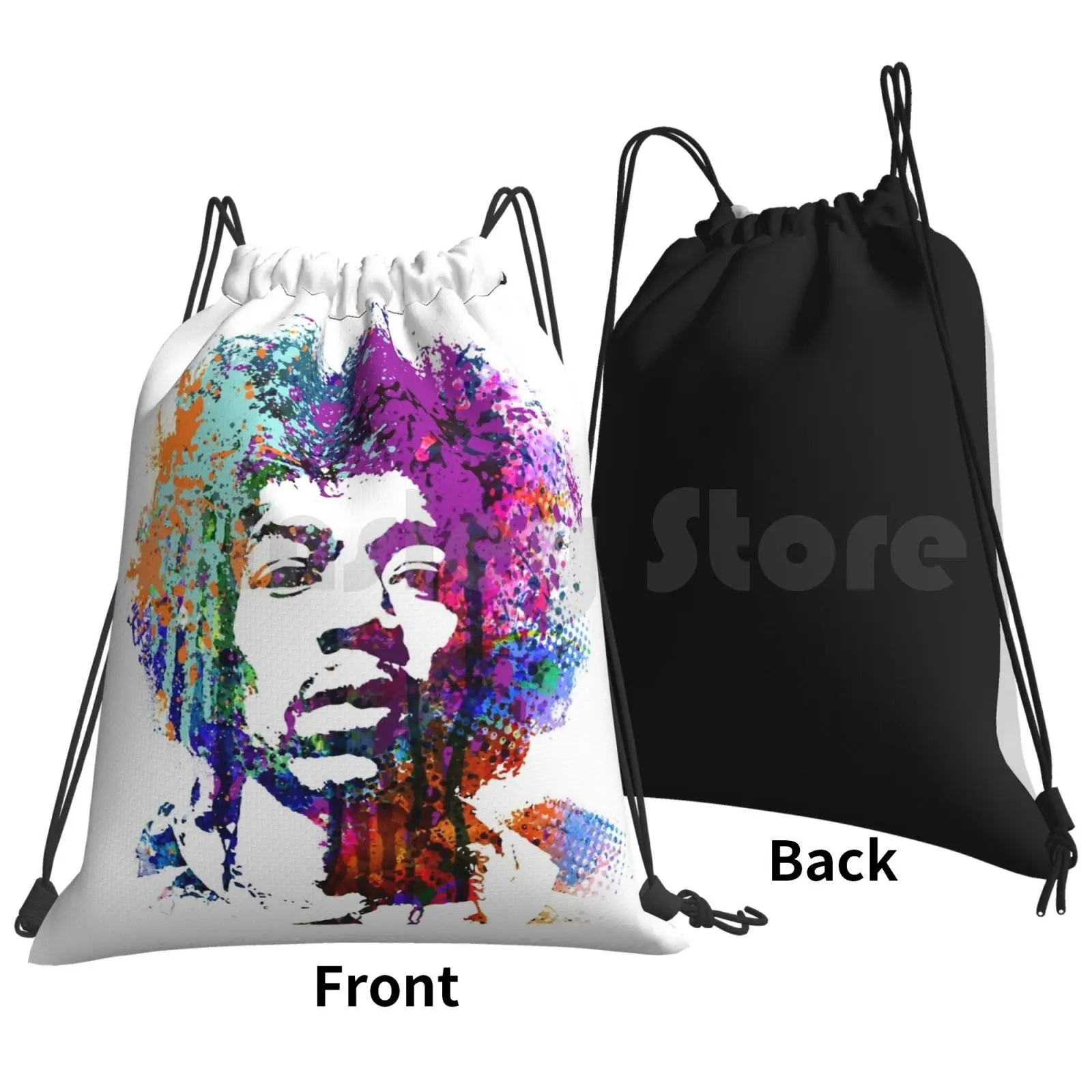 Guitar God #5 Backpack Drawstring Bags Gym Bag Waterproof Classic N Roll And Roll Music Music Musician Star Singer Famous