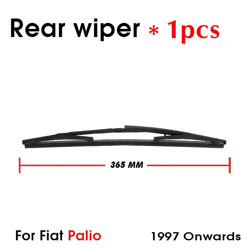 Car Wiper Blade Rear Back Window Windscreen Windshield Wipers Auto Accessories For FIAT Palio Hatchback 1997 Onwards 365mm