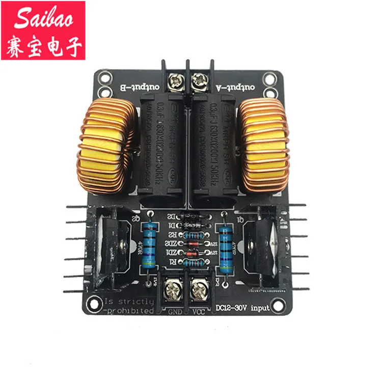 ZVS Tesla Coil Power Supply No Tap ZVS Tesla Coil แหล่งจ่ายไฟแรงดันไฟฟ้าเครื่องกำเนิดไฟฟ้าไดรฟ์ Plat