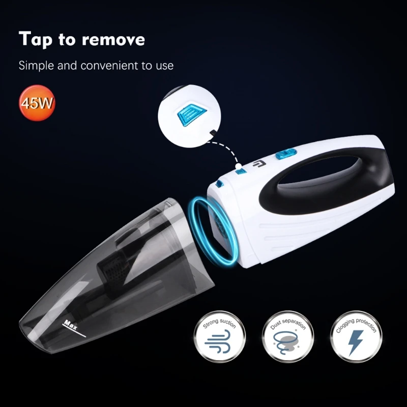 سيارة لاسلكية مكنسة كهربائية لاسلكية يده السيارات المكانس المنزل والسيارة الاستخدام المزدوج مكنسة كهربائية صغيرة بنيت في Battrery