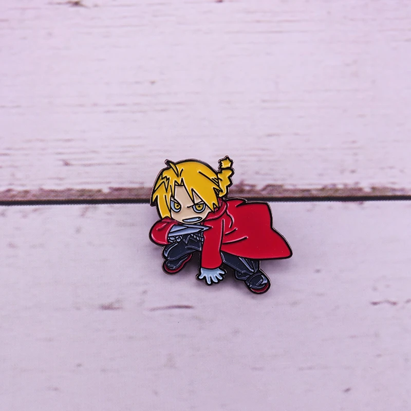 Fullmetal Alchemist Edward Elric Chibi spilla smaltata spilla ad Arakawa