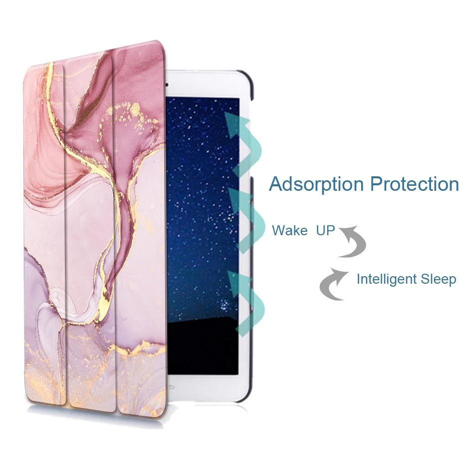 MTT Marble Case For Samsung Galaxy Tab S3 S2 Tab A 9.7 T810 T820 Tab S2 8 inch T710 Magnetic Stand Flip Smart Tablet Cover Funda